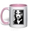 Mug with a colored handle Aragorn light-pink фото