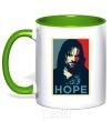 Mug with a colored handle Hope Aragorn kelly-green фото