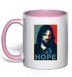 Mug with a colored handle Hope Aragorn light-pink фото