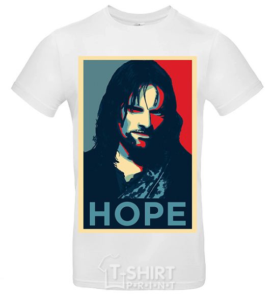 Men's T-Shirt Hope Aragorn White фото