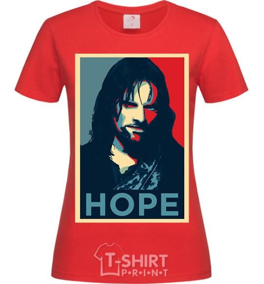 Women's T-shirt Hope Aragorn red фото