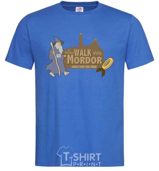 Men's T-Shirt Walk into Mordor race for the ring royal-blue фото