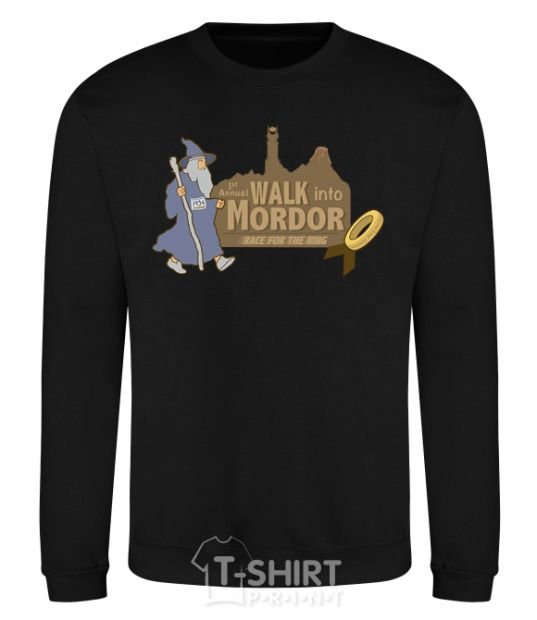 Sweatshirt Walk into Mordor race for the ring black фото