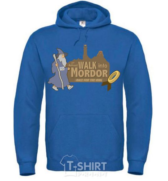 Men`s hoodie Walk into Mordor race for the ring royal фото