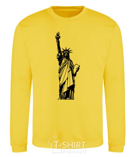 Sweatshirt Statue of Liberty bw yellow фото