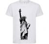 Kids T-shirt Statue of Liberty bw White фото