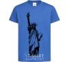 Kids T-shirt Statue of Liberty bw royal-blue фото