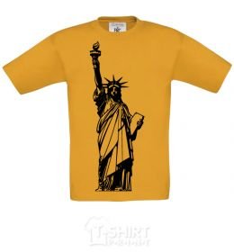 Kids T-shirt Statue of Liberty bw cornsilk фото