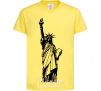 Kids T-shirt Statue of Liberty bw cornsilk фото