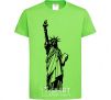 Kids T-shirt Statue of Liberty bw orchid-green фото