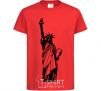 Kids T-shirt Statue of Liberty bw red фото