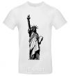 Мужская футболка Статуя Свободы чб Белый фото