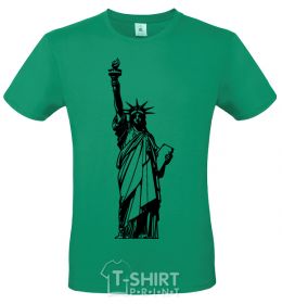 Men's T-Shirt Statue of Liberty bw kelly-green фото