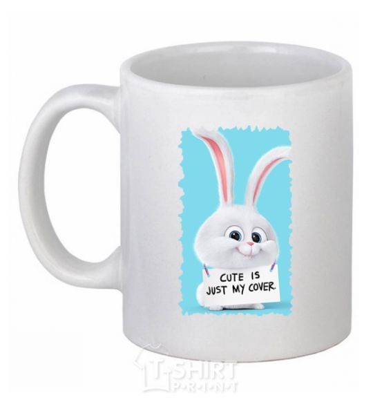 Ceramic mug Сute is just my cover White фото