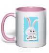 Mug with a colored handle Сute is just my cover light-pink фото