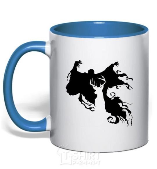 Mug with a colored handle Dementor royal-blue фото