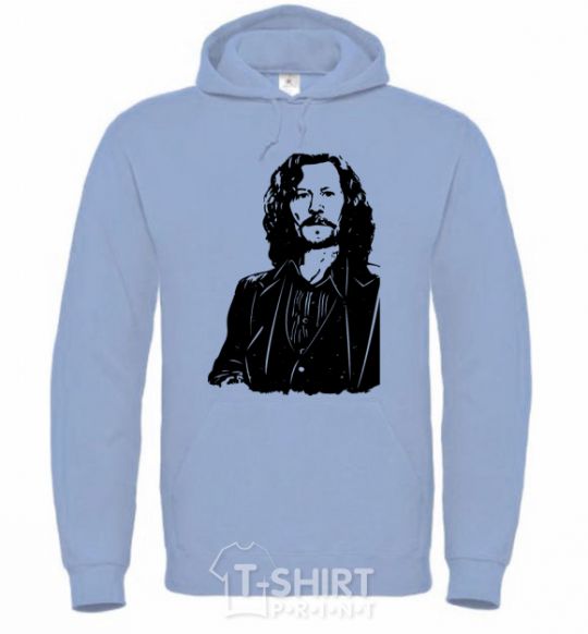 Men`s hoodie Sirius Black sky-blue фото