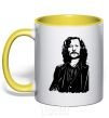 Mug with a colored handle Sirius Black yellow фото