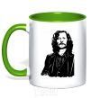 Mug with a colored handle Sirius Black kelly-green фото