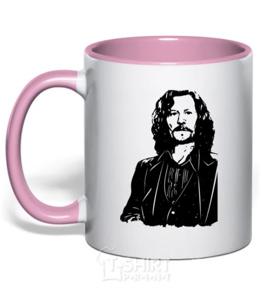 Mug with a colored handle Sirius Black light-pink фото