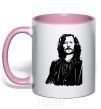 Mug with a colored handle Sirius Black light-pink фото