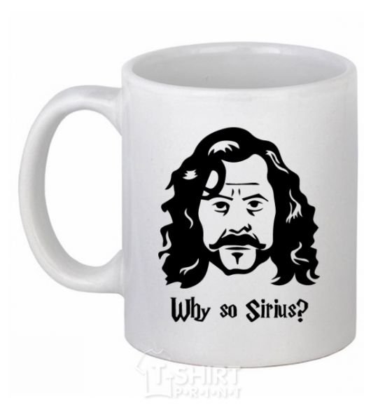 Ceramic mug Why so Sirius White фото