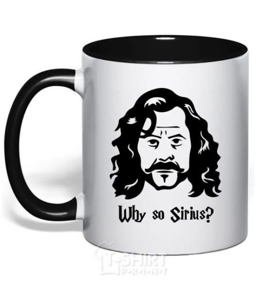 Mug with a colored handle Why so Sirius black фото