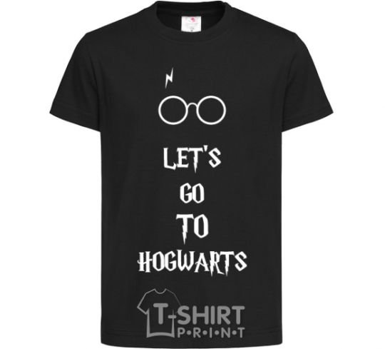 Kids T-shirt Let's go to Hogwarts black фото