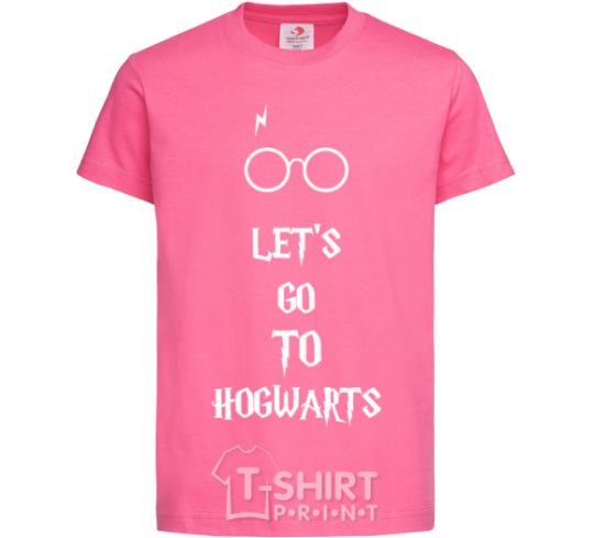 Kids T-shirt Let's go to Hogwarts heliconia фото