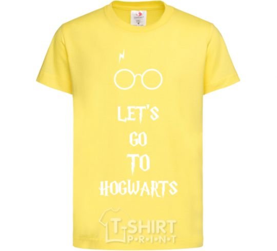 Kids T-shirt Let's go to Hogwarts cornsilk фото