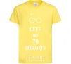 Kids T-shirt Let's go to Hogwarts cornsilk фото