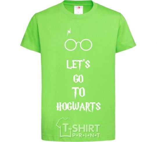 Kids T-shirt Let's go to Hogwarts orchid-green фото