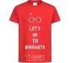 Детская футболка Let's go to Hogwarts Красный фото