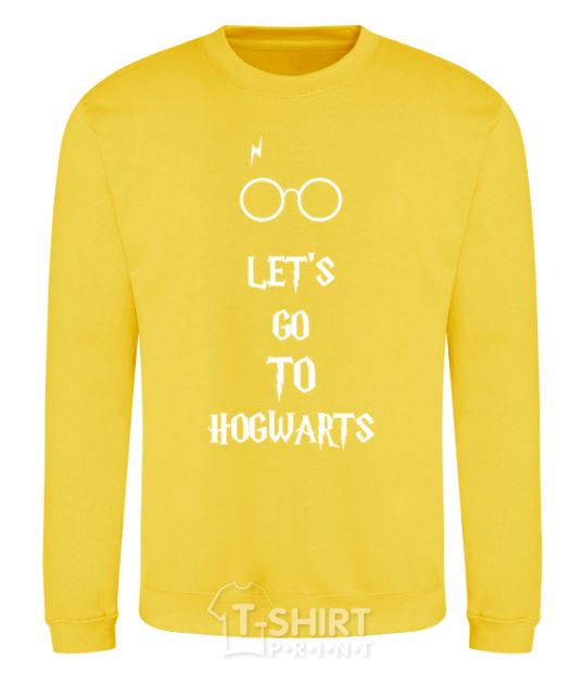 Sweatshirt Let's go to Hogwarts yellow фото