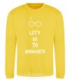 Sweatshirt Let's go to Hogwarts yellow фото