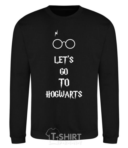 Свитшот Let's go to Hogwarts Черный фото