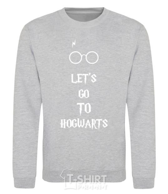 Sweatshirt Let's go to Hogwarts sport-grey фото