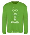 Sweatshirt Let's go to Hogwarts orchid-green фото