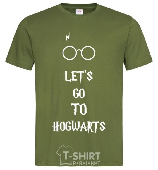 Men's T-Shirt Let's go to Hogwarts millennial-khaki фото