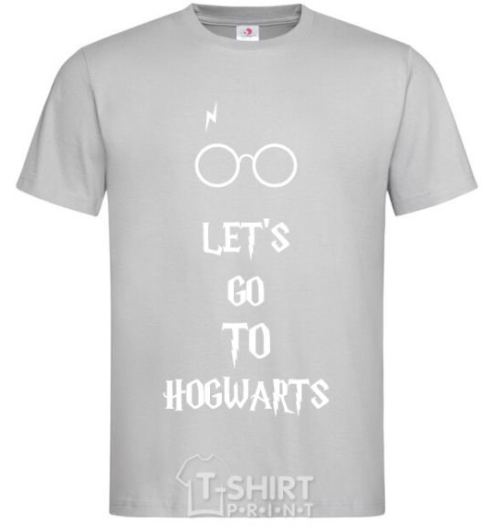 Men's T-Shirt Let's go to Hogwarts grey фото