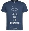 Men's T-Shirt Let's go to Hogwarts navy-blue фото