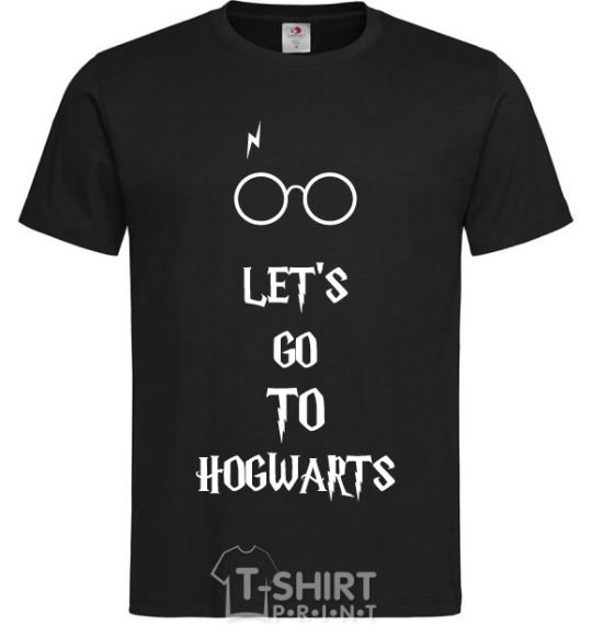 Men's T-Shirt Let's go to Hogwarts black фото