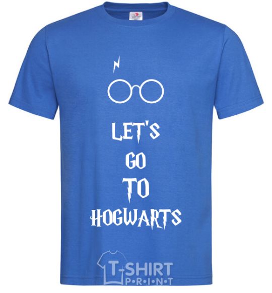 Men's T-Shirt Let's go to Hogwarts royal-blue фото