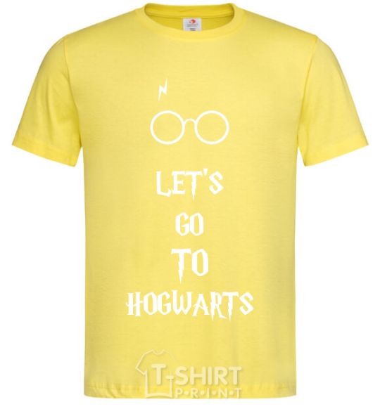 Men's T-Shirt Let's go to Hogwarts cornsilk фото