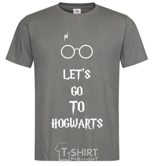 Men's T-Shirt Let's go to Hogwarts dark-grey фото