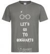 Men's T-Shirt Let's go to Hogwarts dark-grey фото