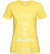 Women's T-shirt Let's go to Hogwarts cornsilk фото