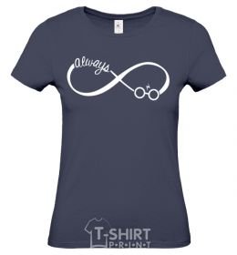 Women's T-shirt Potter always navy-blue фото