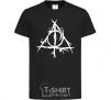 Kids T-shirt Deathly Hallows symbol black фото