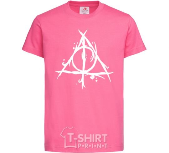 Детская футболка Deathly Hallows symbol Ярко-розовый фото